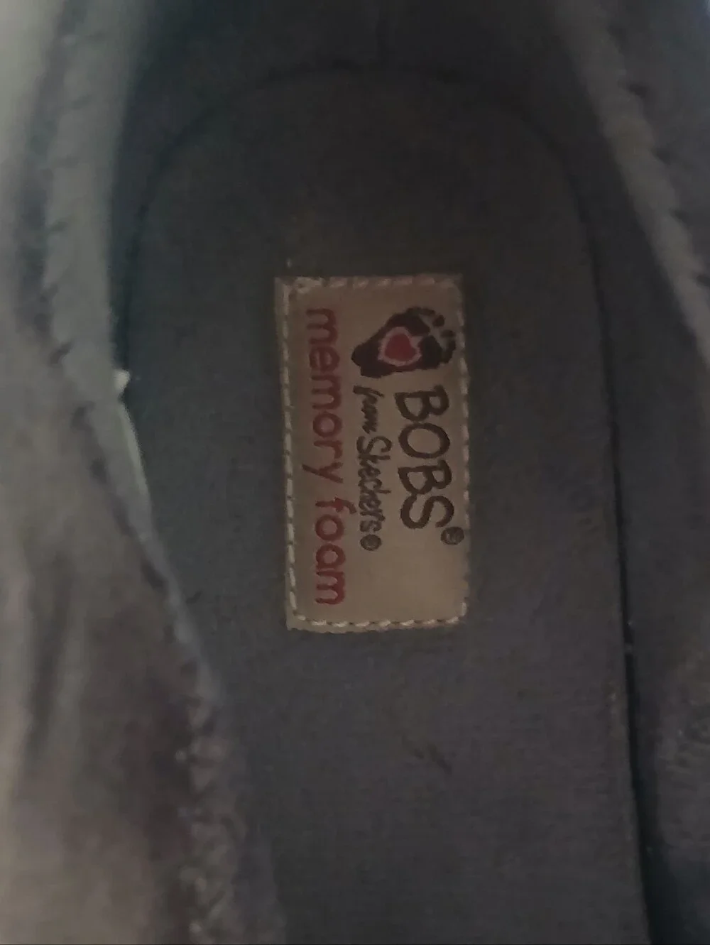 Bob's From Sketchers Memory Foam Woman's Blue/Grey Patterned